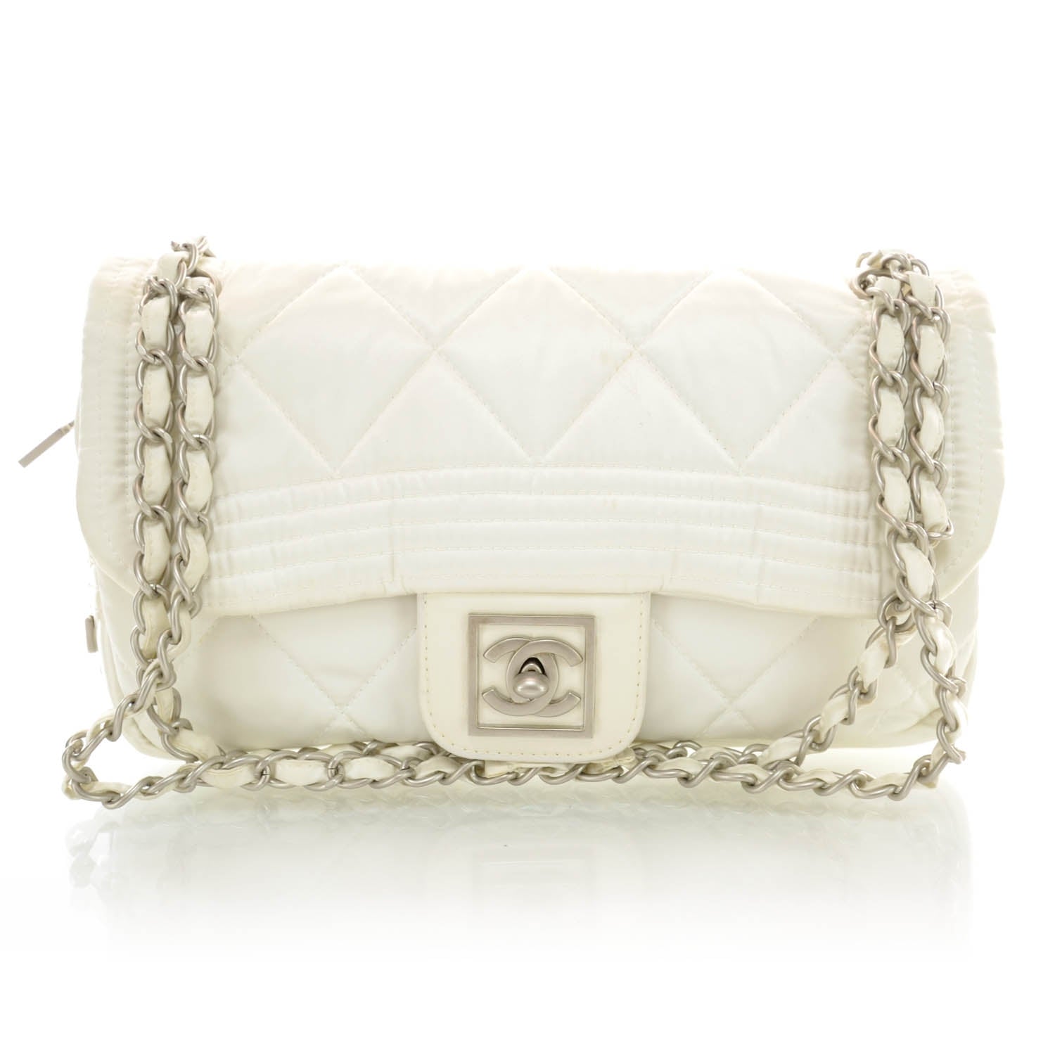 Chanel Nylon Ski Sport Flap White 1 of 9