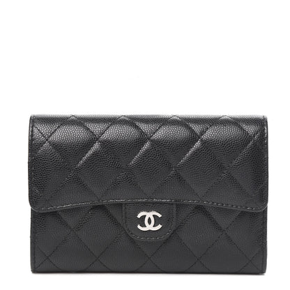 Chanel Caviar Quilted Medium Flap Wallet Black 1 of 6