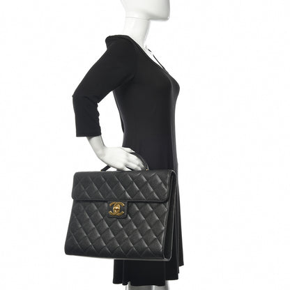 Chanel Caviar Quilted Briefcase Laptop Bag Black 2 of 13
