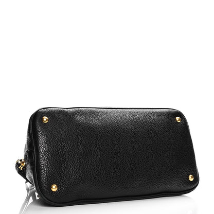 Miu Miu Goatskin Madras Bauletto Top Handle Tote Nero Black 5 of 8