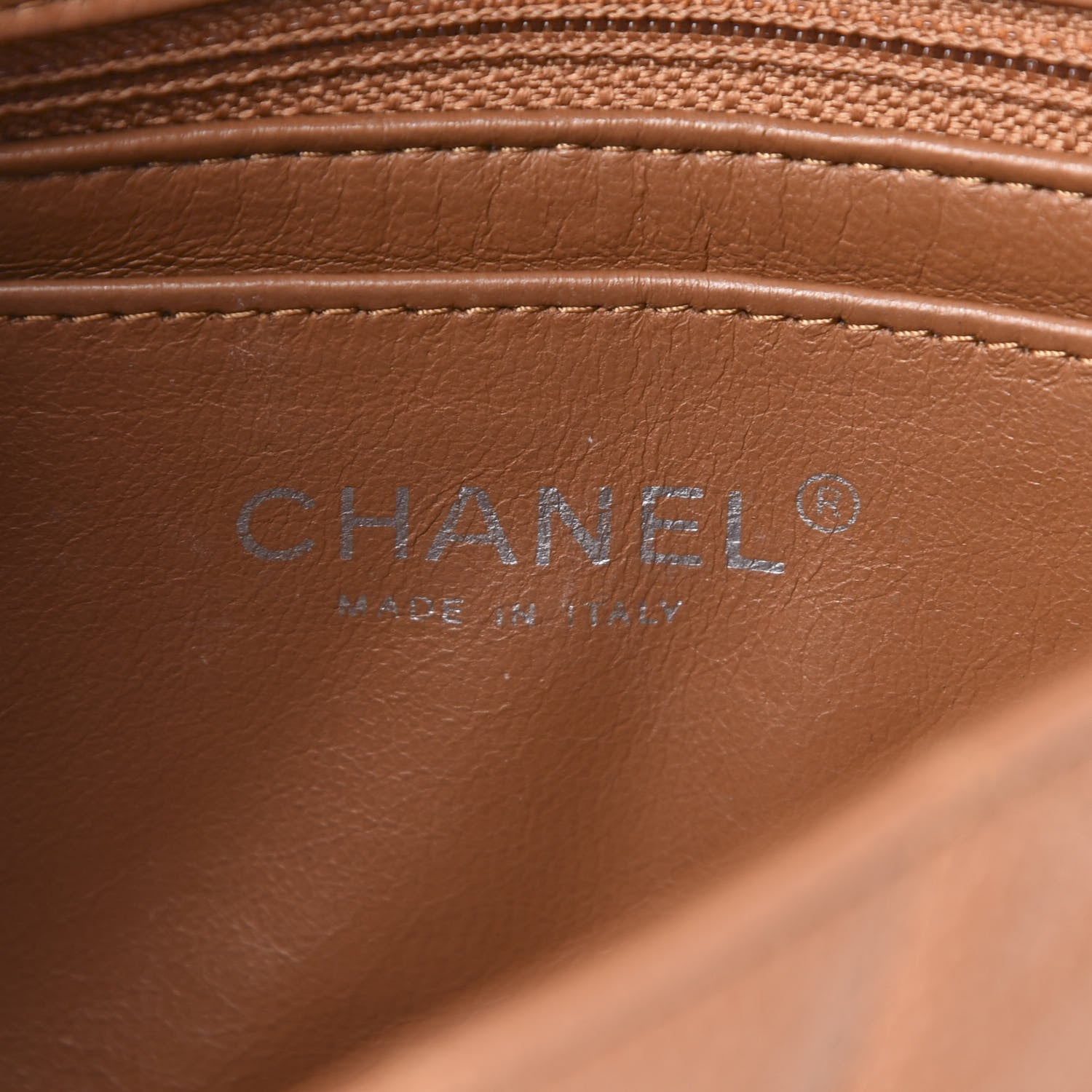 Chanel Caviar Quilted Mini Rectangular Flap Light Brown 6 of 13