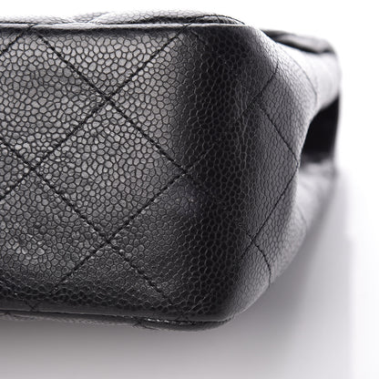 Chanel Caviar Quilted Jumbo Single Flap Black 11 of 12