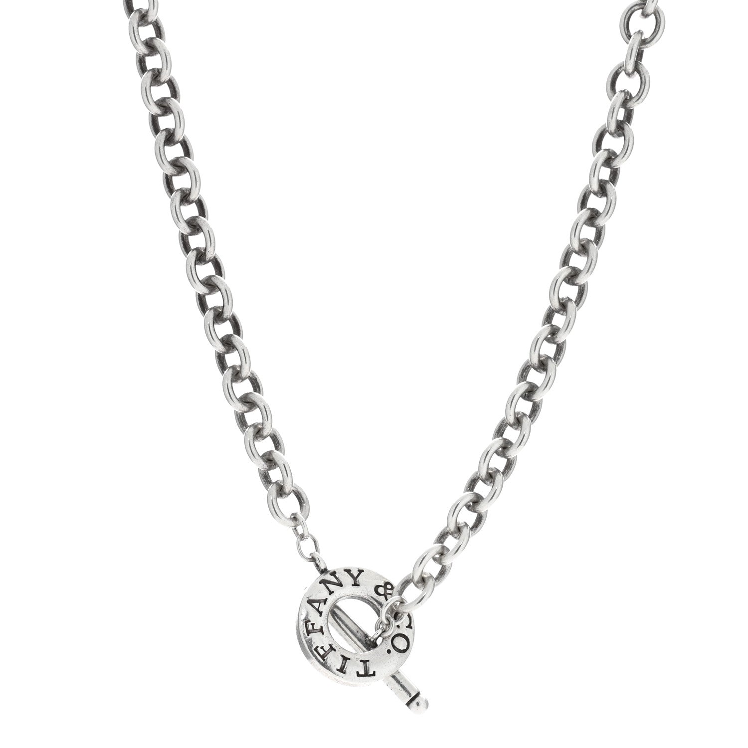 Tiffany Sterling Silver 1837 Toggle Necklace 1 of 4