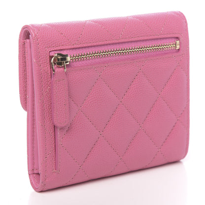 Chanel Caviar Quilted Compact Flap Wallet Pink 3 of 8