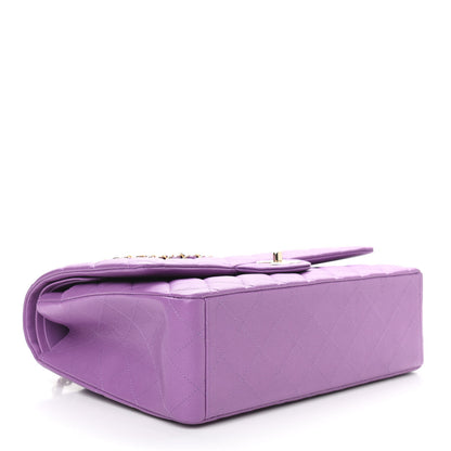 Chanel Caviar Quilted Maxi Double Flap Purple 4 of 10