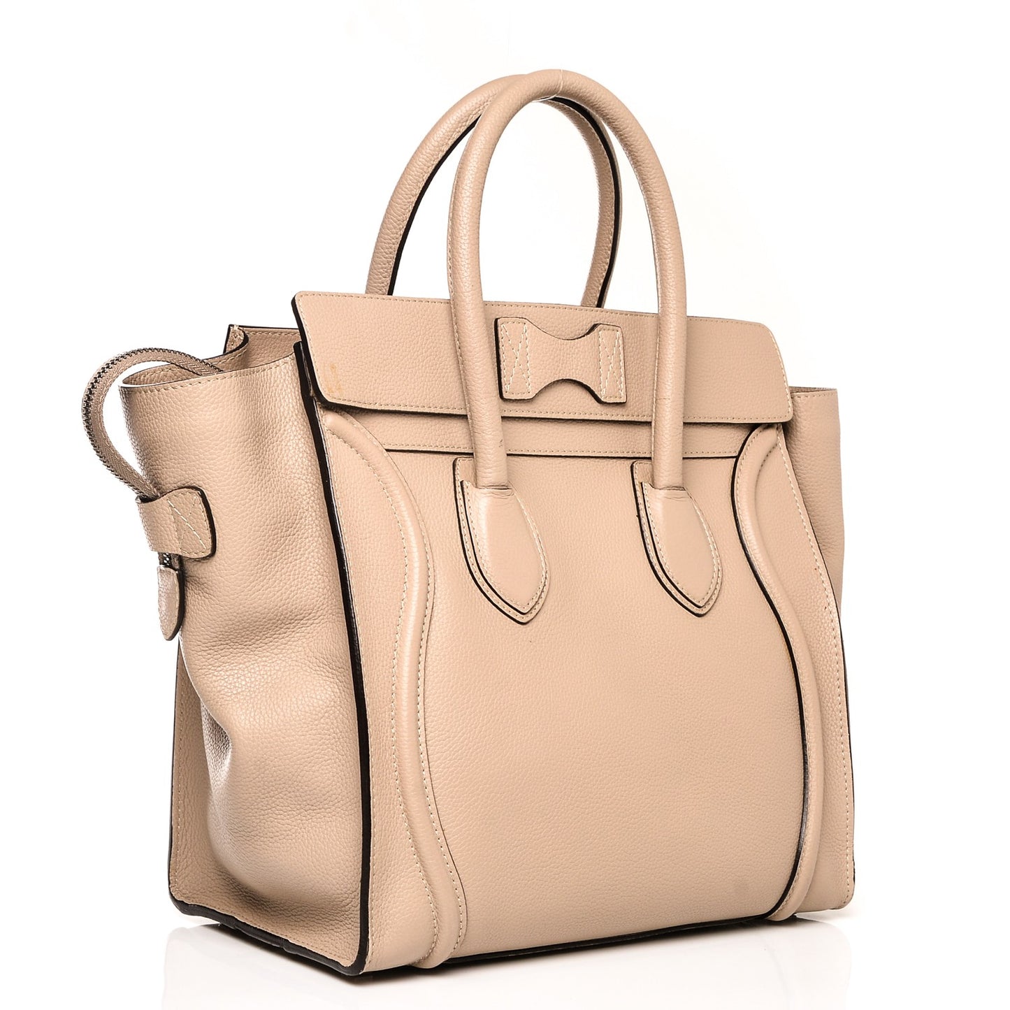 Drummed Calfskin Mini Luggage Dune