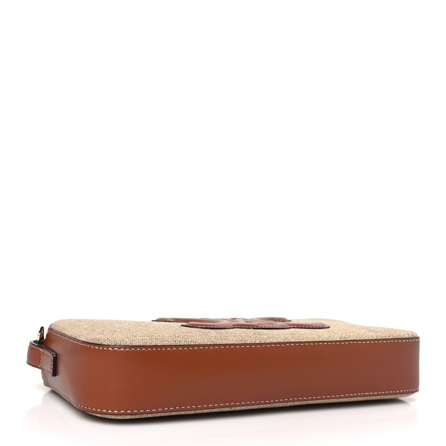 Celine Canvas Calfskin Cuir Triomphe Camera Shoulder Bag Tan 4 of 8