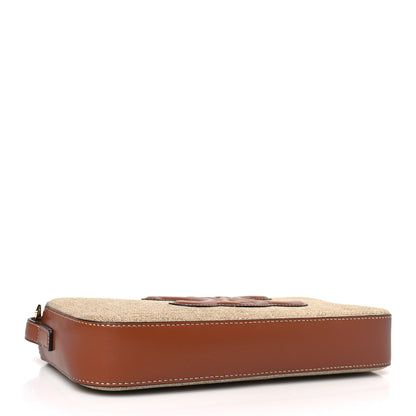 Celine Canvas Calfskin Cuir Triomphe Camera Shoulder Bag Tan 4 of 8