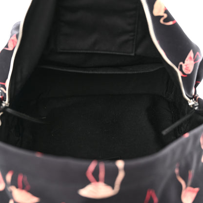 Saint Laurent Nylon Canvas Flamingo Print City Backpack Pink Black 5 of 10