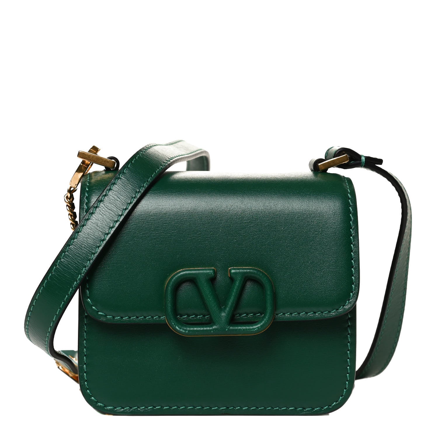 Valentino Garavani Calfskin Micro VSling Shoulder Bag Green 1 of 11