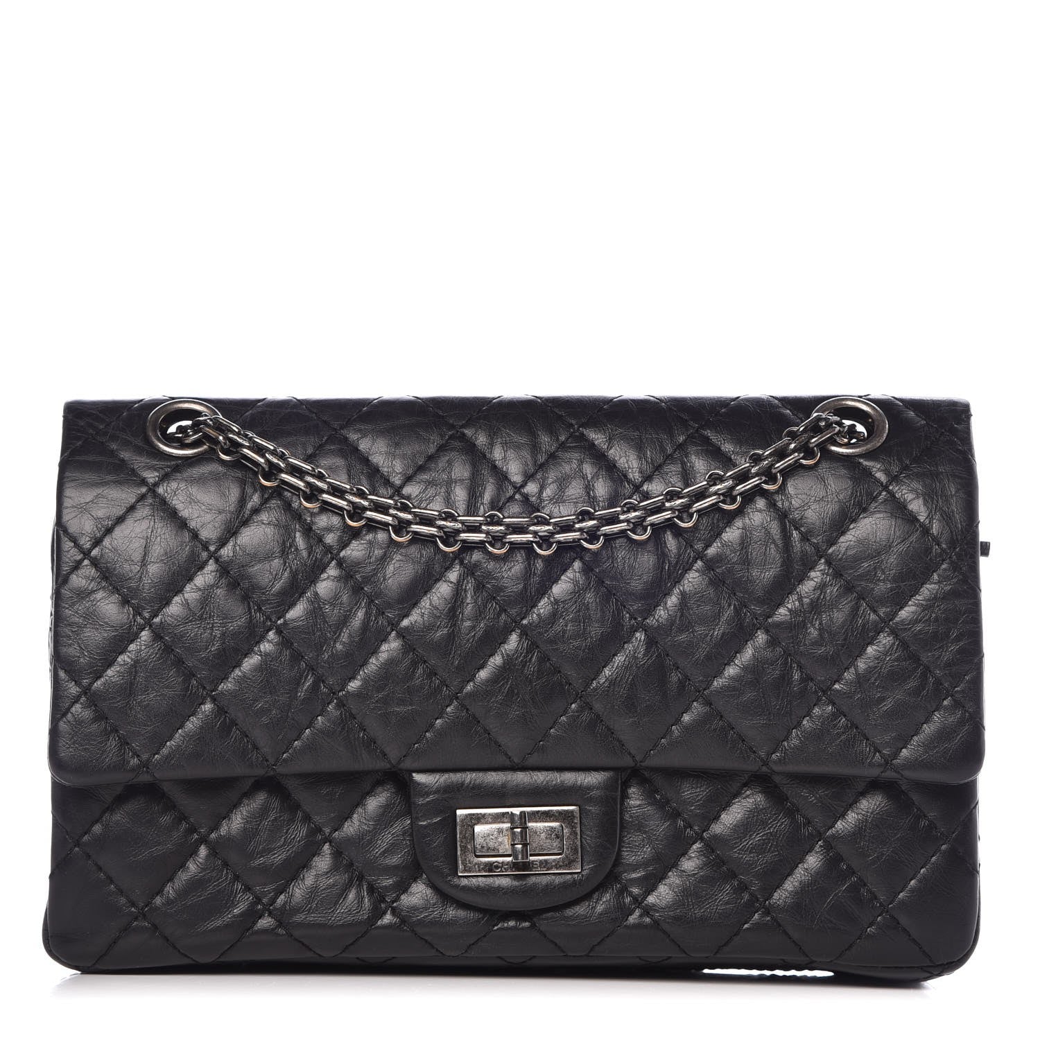 Chanel Aged Calfskin Quilted 2.55 Reissue 225 Flap Black 1 of 7