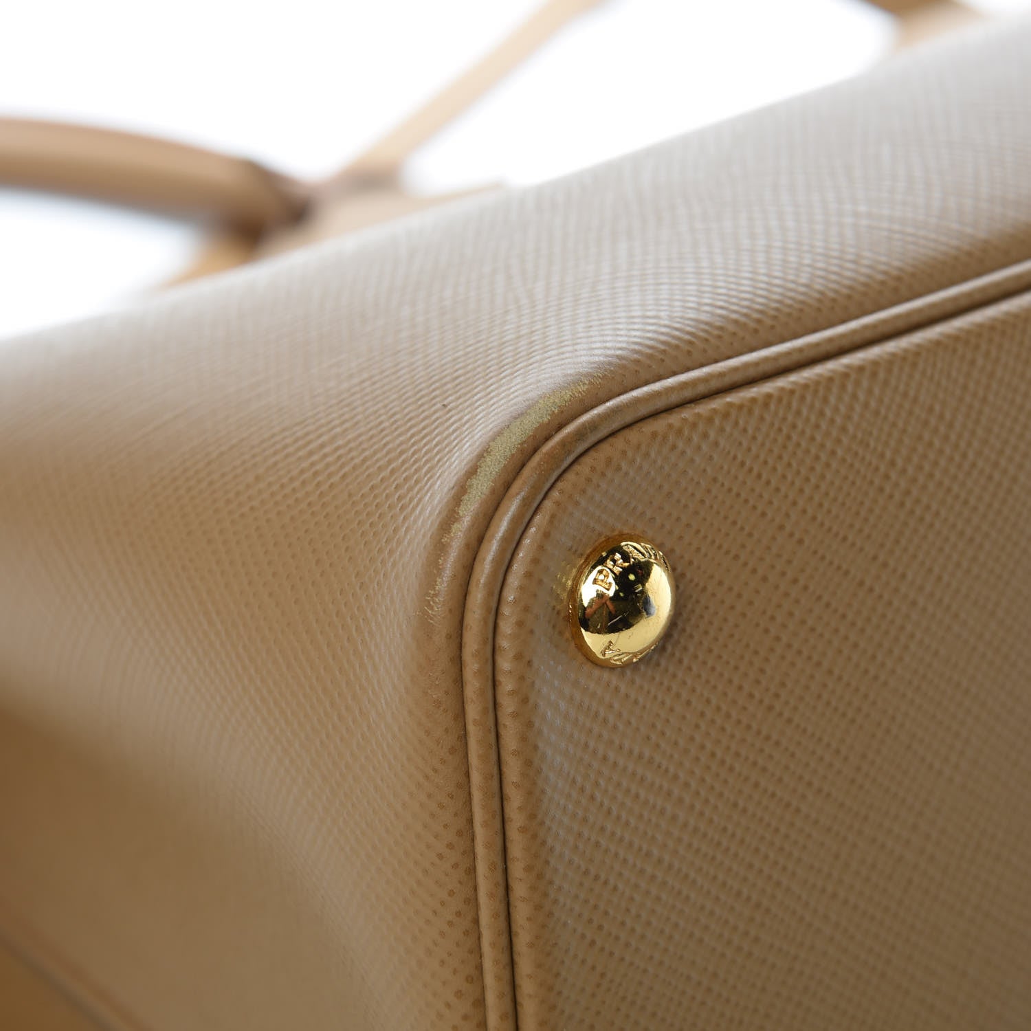 Prada Saffiano Cuir Large Double Bag Caramel Fuoco 13 of 17