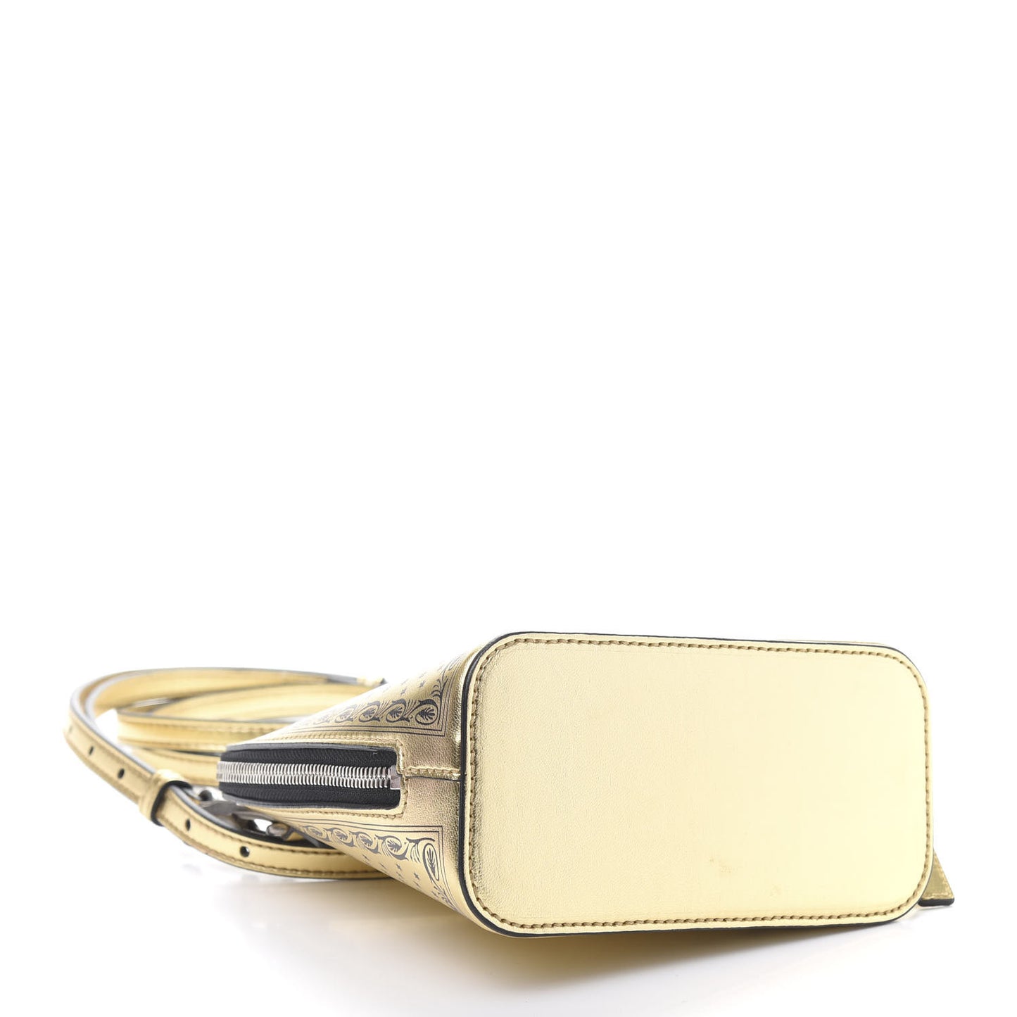 X SEGA Calfskin GUCCY Stars Mini Dome Shoulder Bag Gold