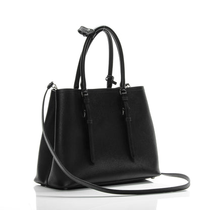 Prada Saffiano Cuir Double Handle Tote Black 3 of 6