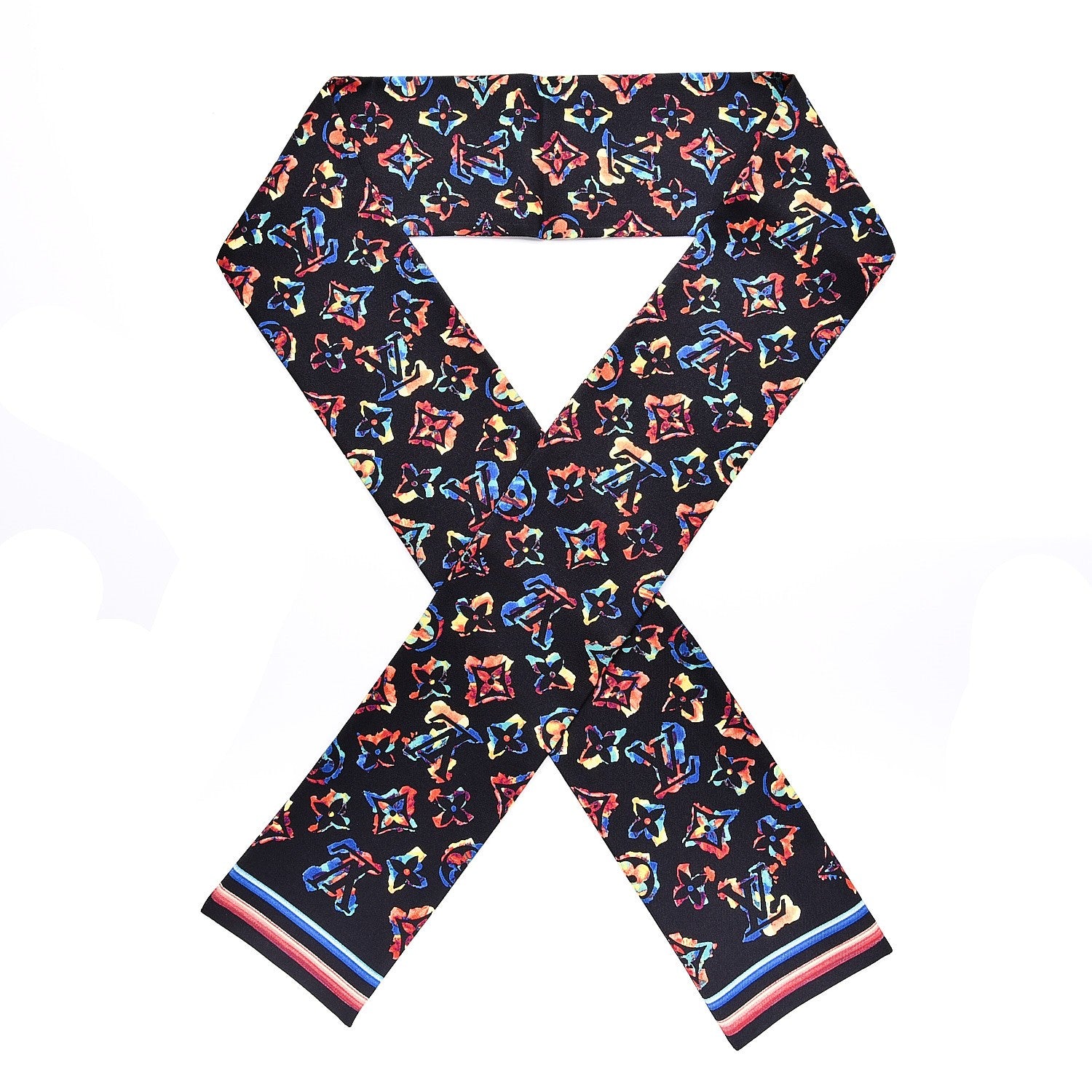 Louis Vuitton Silk Monogram Rainbow Bandeau Black 1 of 5