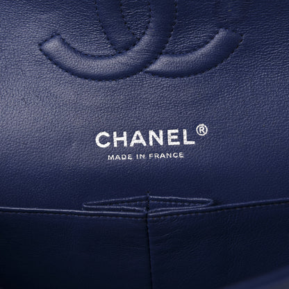 Chanel Lambskin Quilted Medium Double Flap Navy 6 of 10