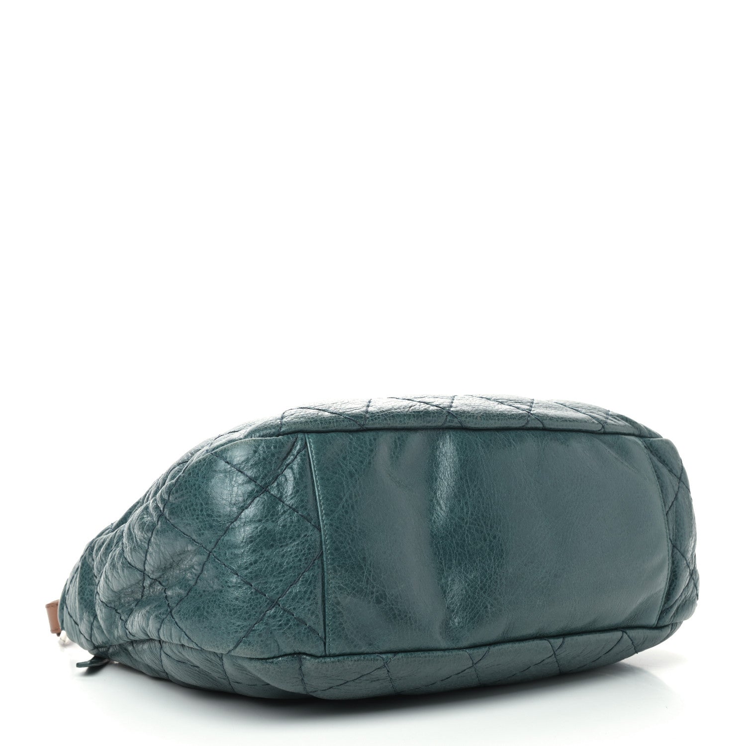 Chanel Glazed Calfskin On The Road Hobo Blue 3 of 9