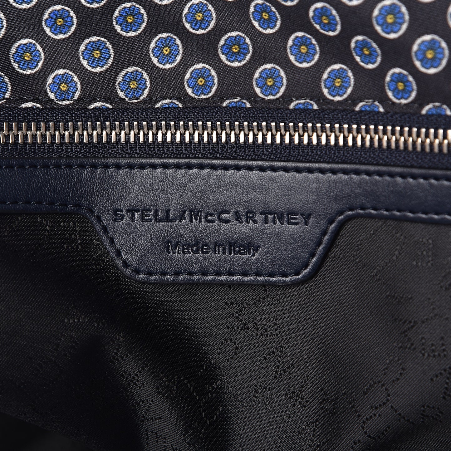 Nylon Go Flower Print Falabella Tote Blue