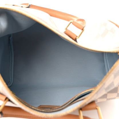 Louis Vuitton Damier Azur Braided Speedy Bandouliere 30 Blue 5 of 10
