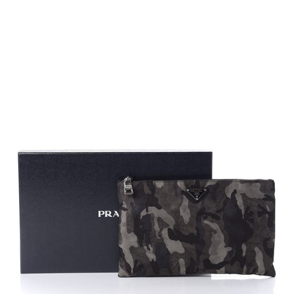 Prada Tessuto Nylon Camouflage Flat Pouch Fumo 8 of 8