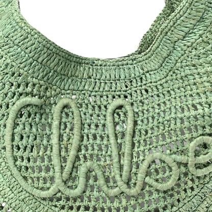 Chloe Raffia Calfskin Summer Banana Hobo Tea Leaf Green 7 of 9