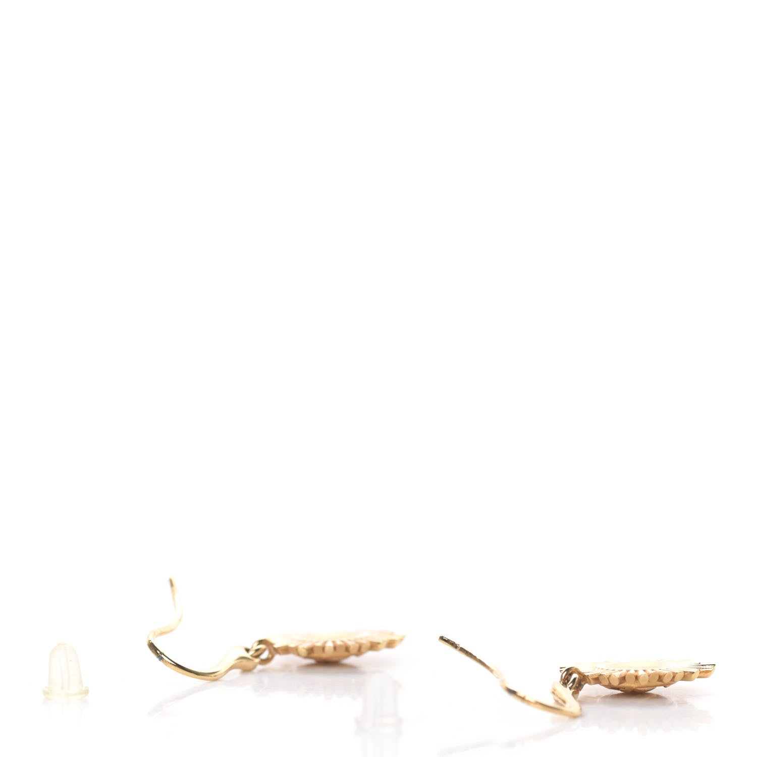 Louis Vuitton Brass Vendome Drop Earrings Gold 3 of 5