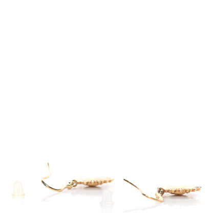 Louis Vuitton Brass Vendome Drop Earrings Gold 3 of 5