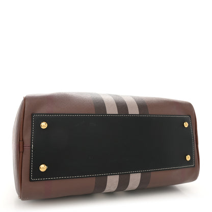 Burberry E-canvas Check Bowling Bag Dark Birch Brown 4 of 13