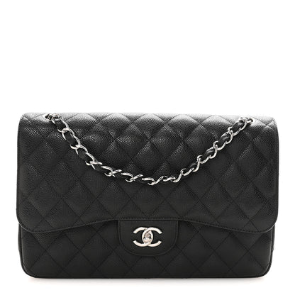 Chanel Caviar Quilted Jumbo Double Flap Black 1 of 10