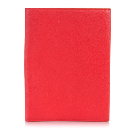 Louis Vuitton Calfskin Notebook Cover MM Rouge Orange 1 of 7