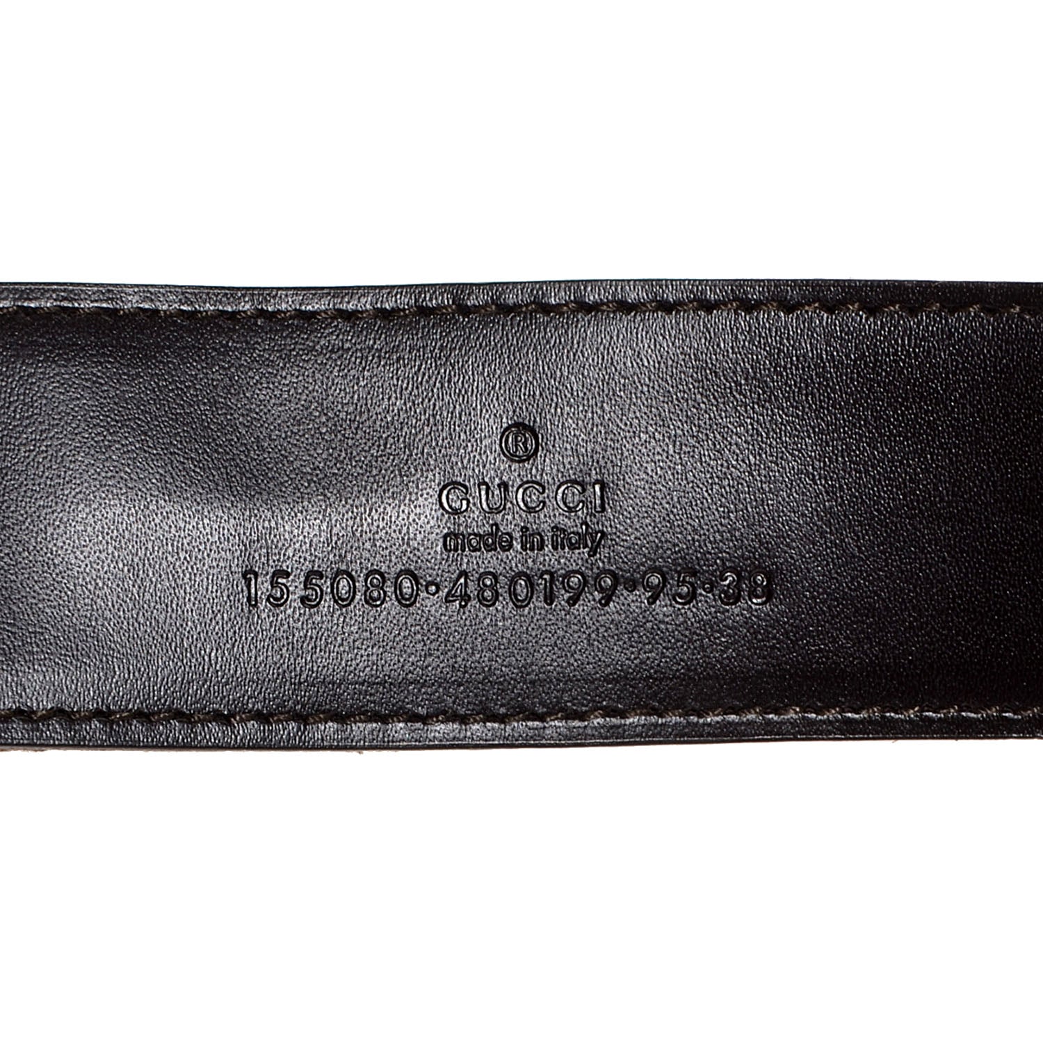 Gucci Leather Canvas Bamboo Horsebit Print Belt 95 38 Brown 4 of 11
