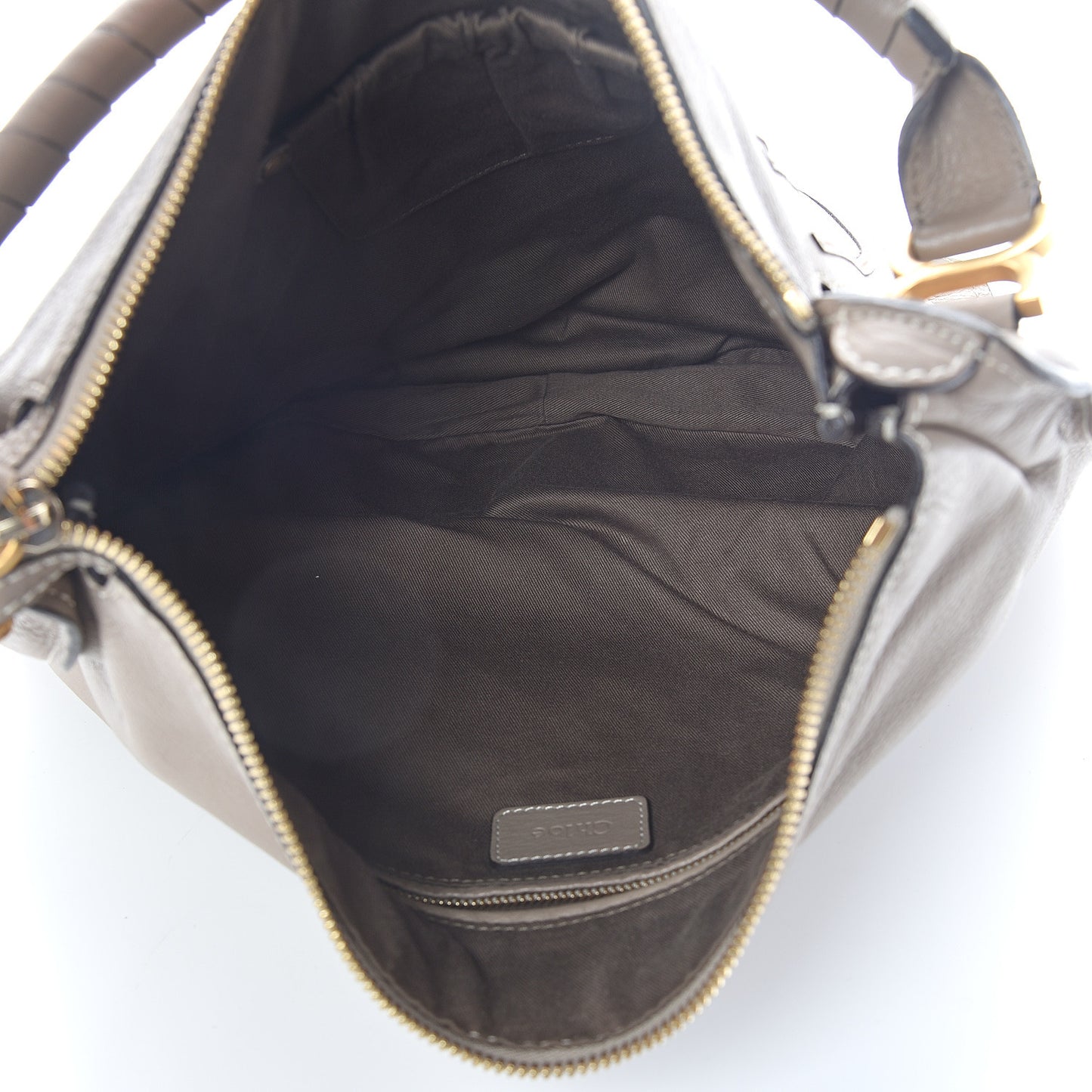 Calfskin Large Marcie Hobo Motty Grey