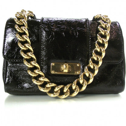 Marc Jacobs Textured Patent Chain Bag Black 1 of 8
