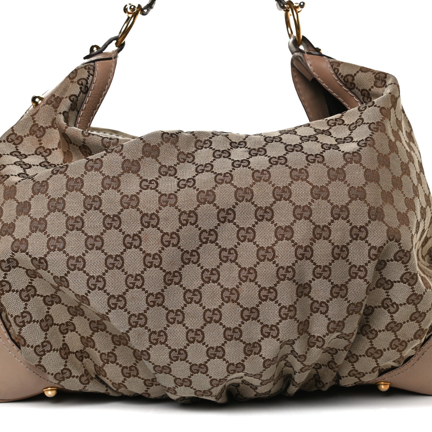 Gucci Monogram Large Jockey Hobo Beige 9 of 17