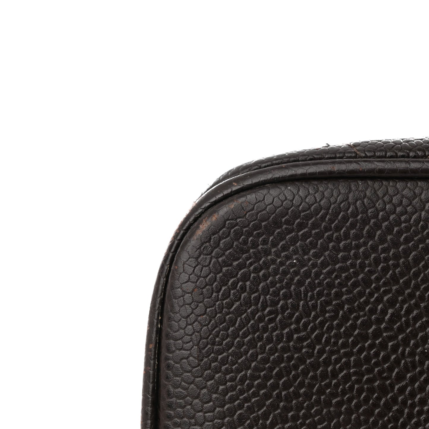 Caviar Quilted Medallion Tote Dark Brown