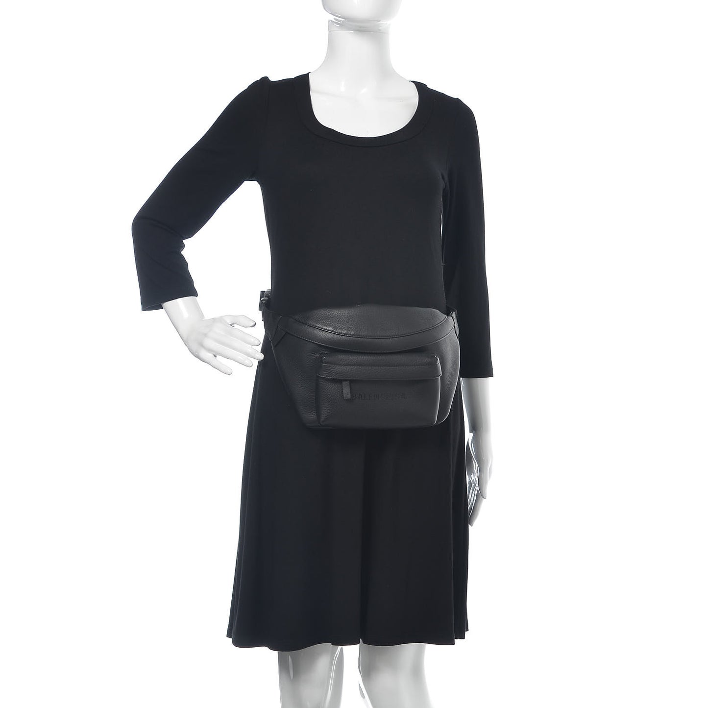 Smooth Calfskin Logo Large Everyday Beltpack Black