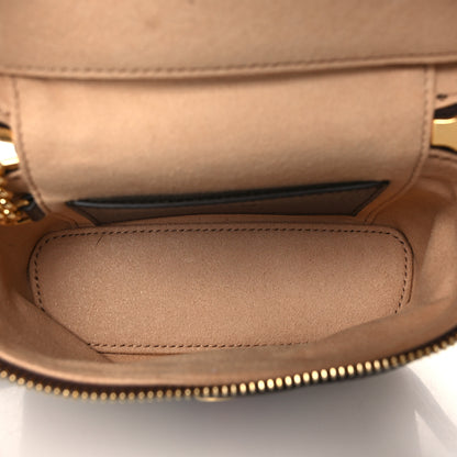 Gucci GG Supreme Monogram Textured Calfskin Web Mini Ophidia Top Handle Bag Beige Ebony New Acero 5 of 10