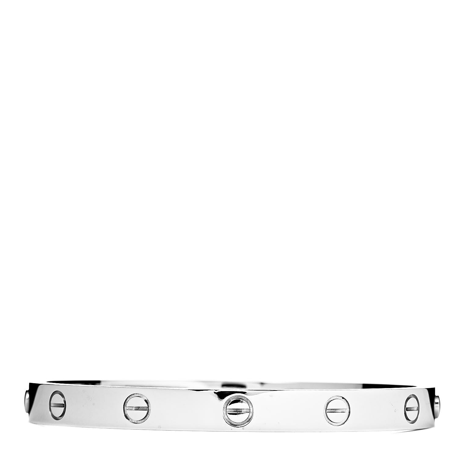Cartier 18K White Gold LOVE Bracelet 18 3 of 4