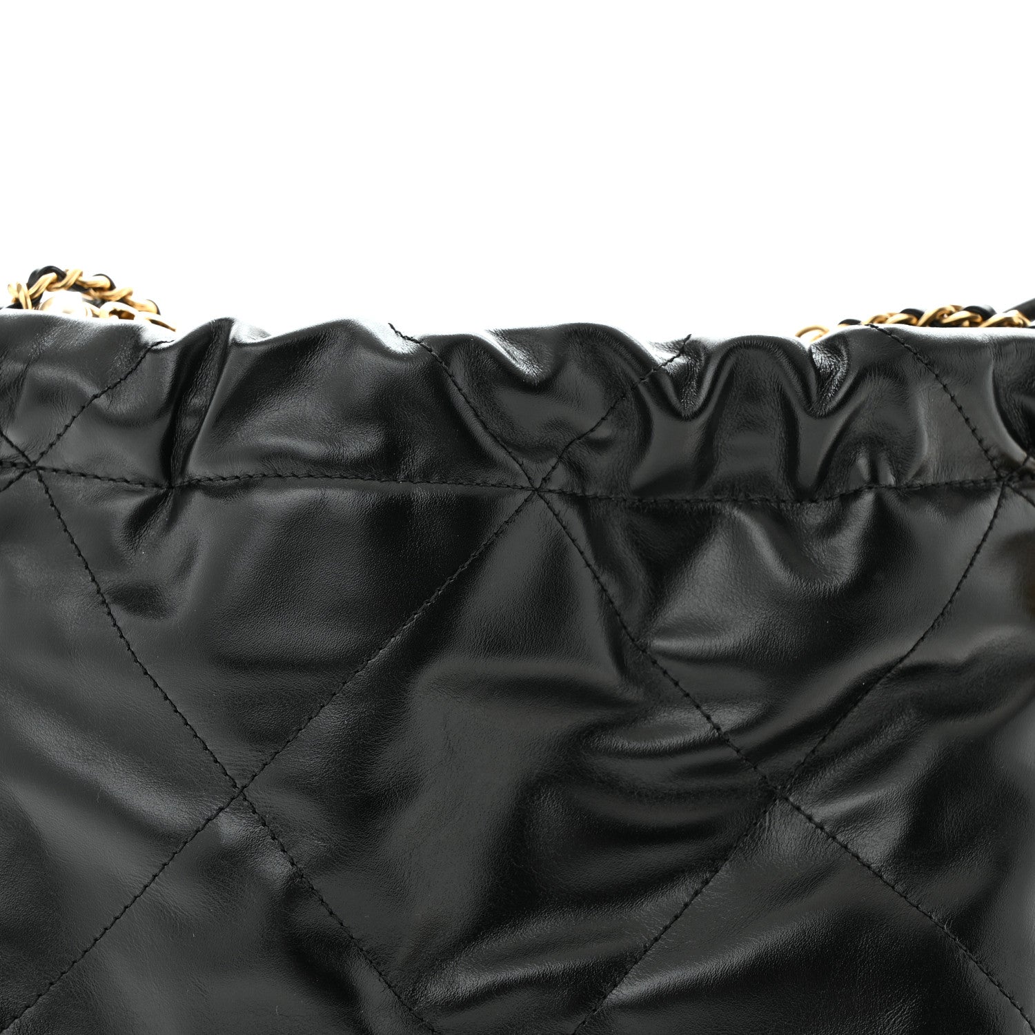 Chanel Shiny Calfskin Quilted Pearl CC Chain Mini Chanel 22 Black 8 of 11