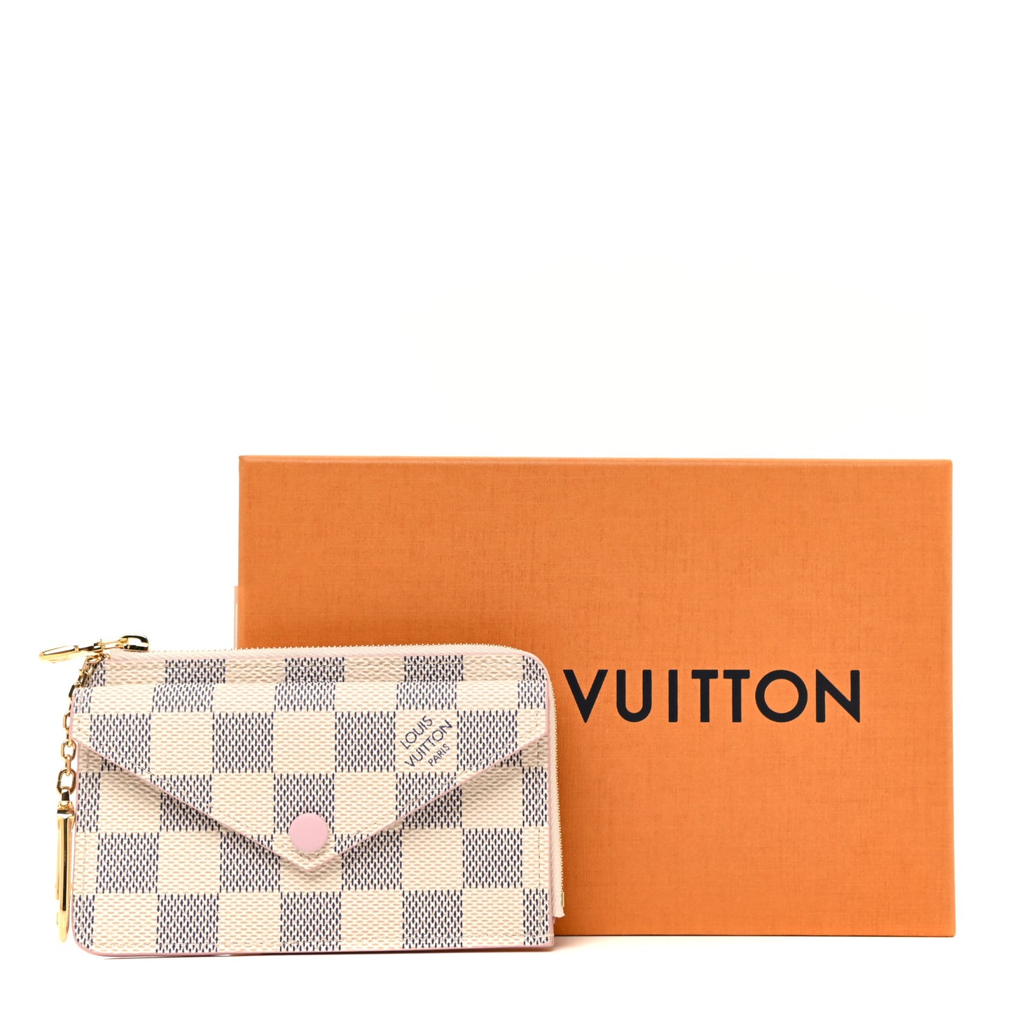 Damier Azur Recto Verso Card Holder Rose Ballerine