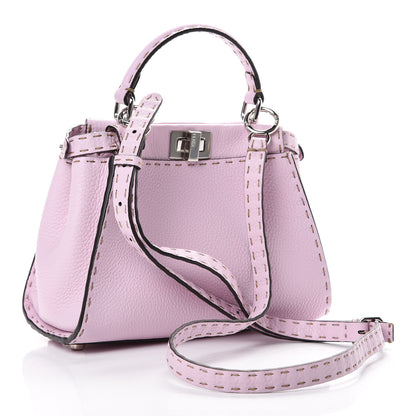 Fendi Cuoio Romano Selleria Mini Peekaboo Iconic Satchel Anemone 2 of 11