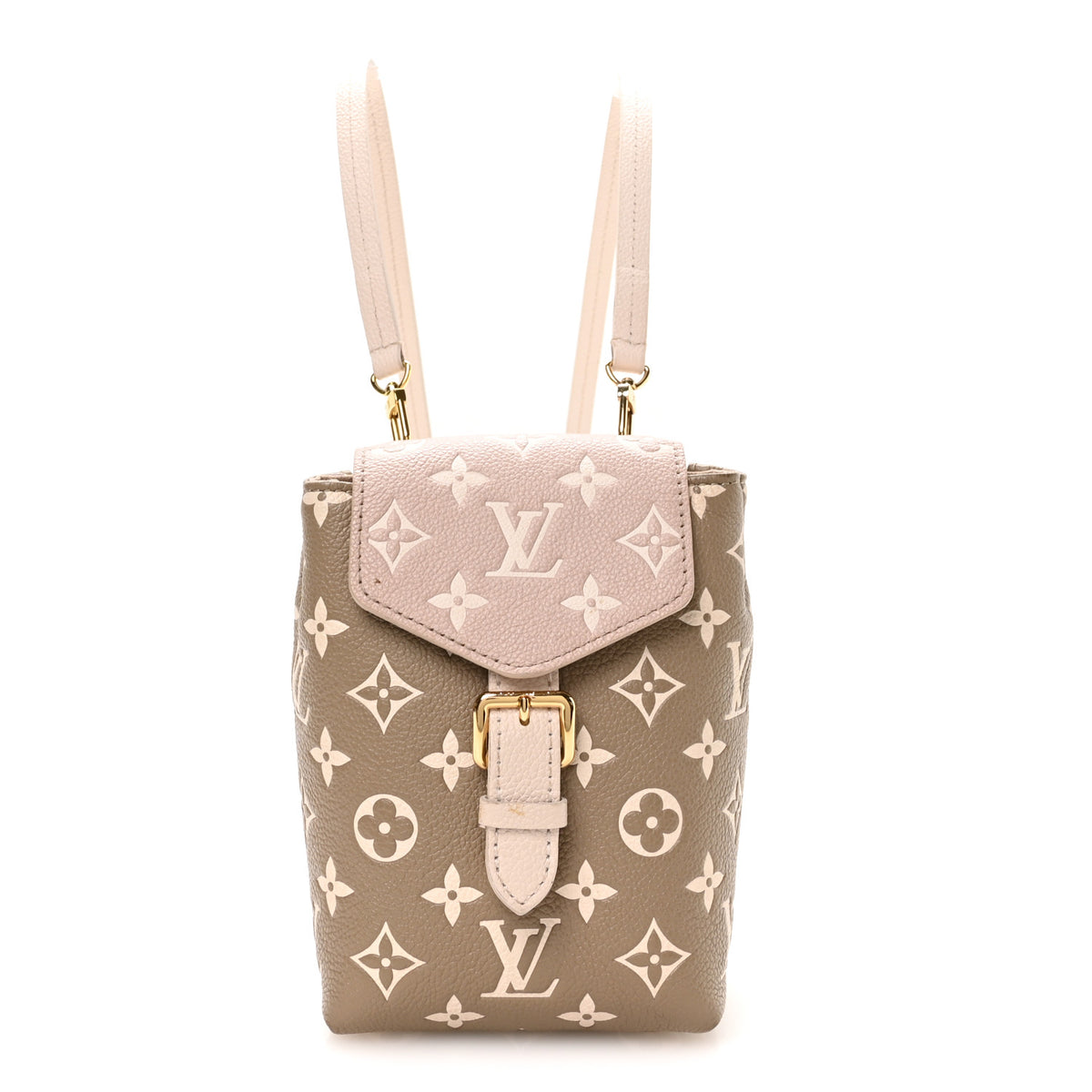 Empreinte Monogram Spring In The City Tiny Backpack Kaki Beige Cream