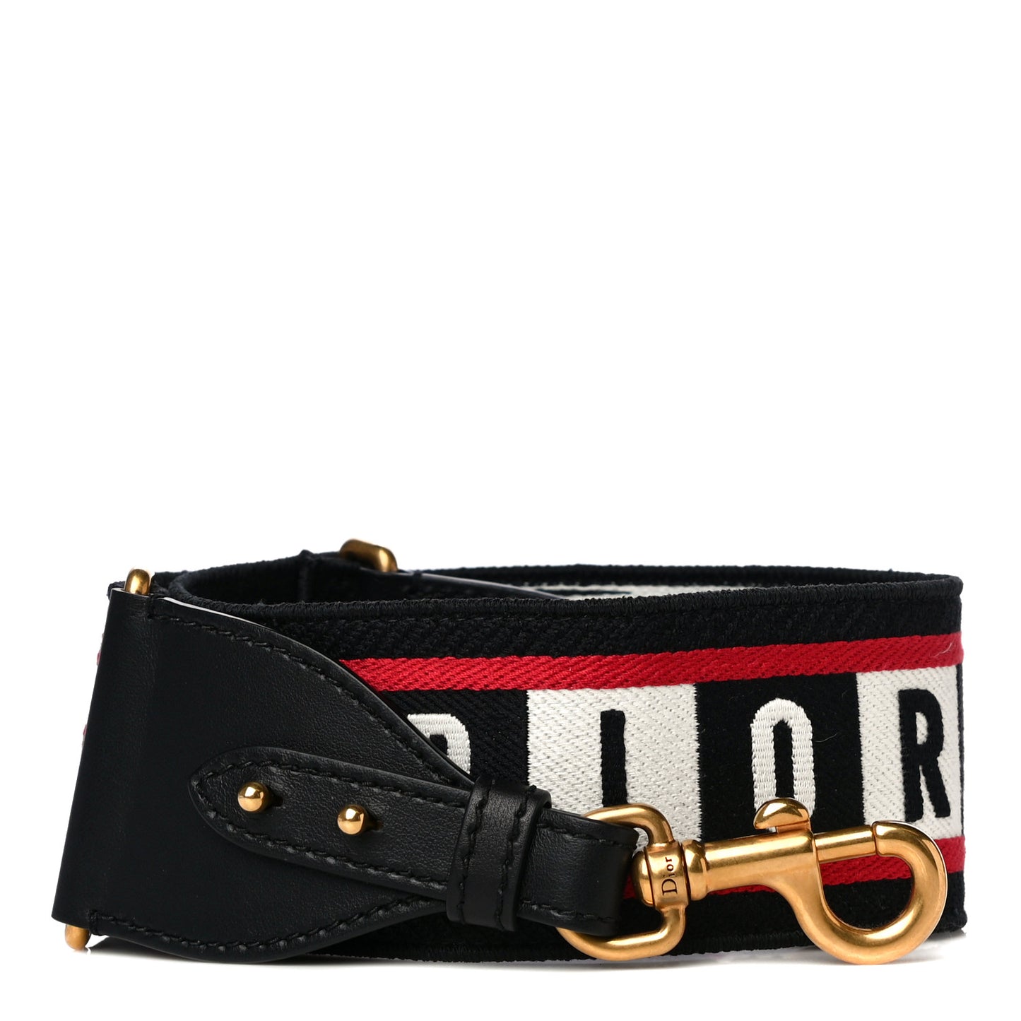 Canvas Embroidered Dioramour Shoulder Strap Black Red White