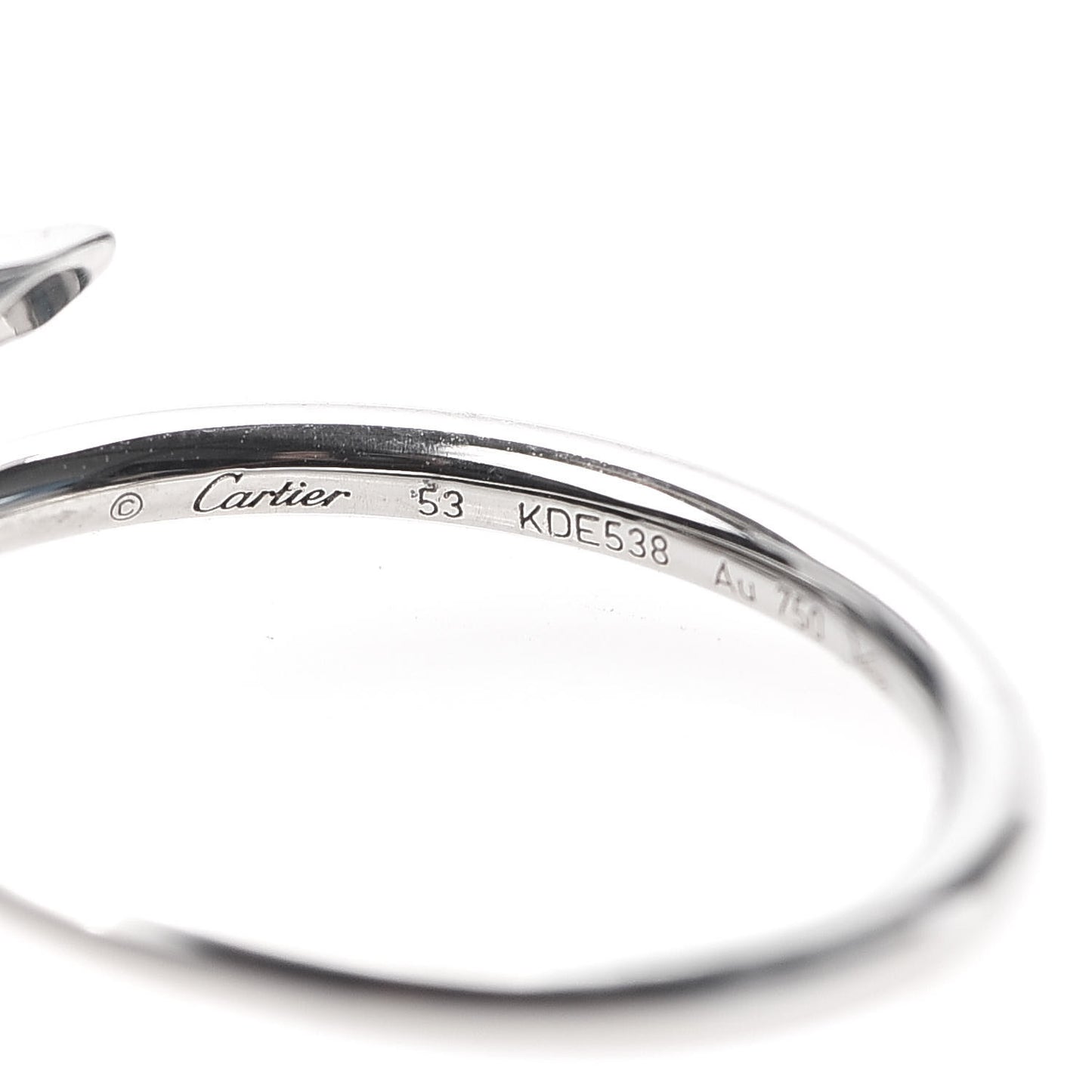 18K White Gold Small Juste Un Clou Ring 53 6.25