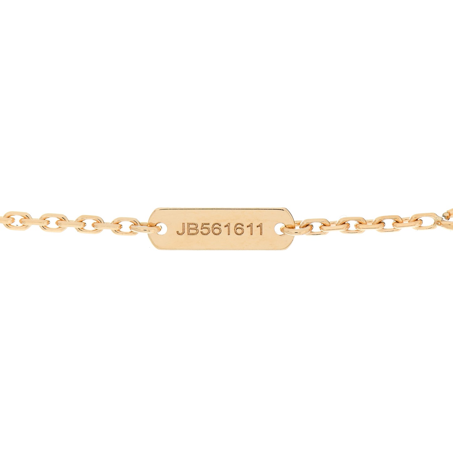 18K Yellow Gold Guilloche Vintage Alhambra Pendant Necklace