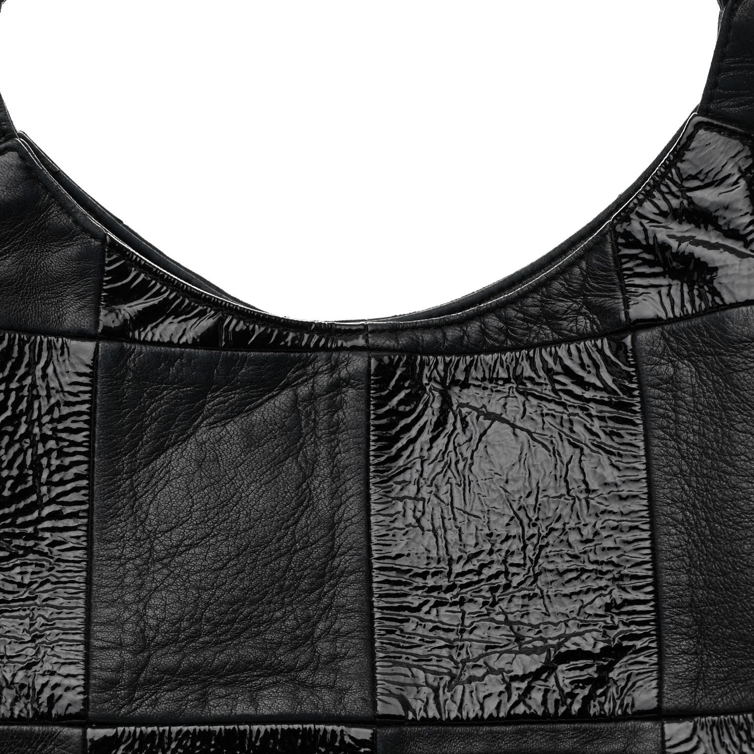 Chanel Patent Calfskin Patchwork Brooklyn Tote Black 8 of 10