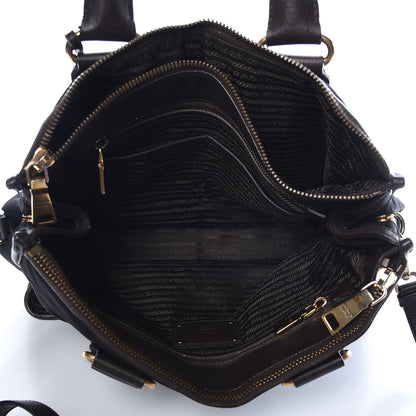 Prada Tessuto Nylon Double Zip Logo Tote Black 6 of 19