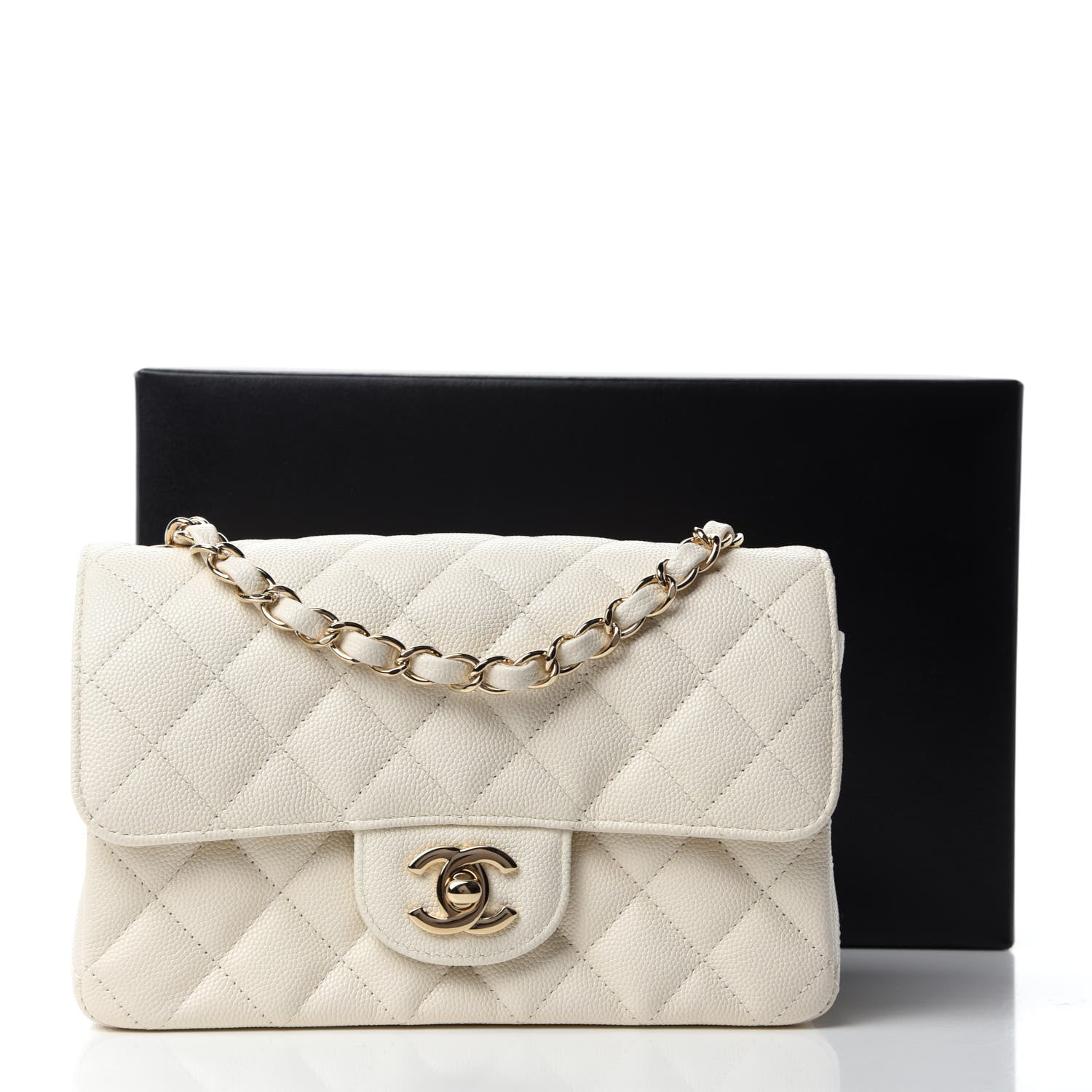 Chanel Caviar Quilted Mini Rectangular Flap White 11 of 11