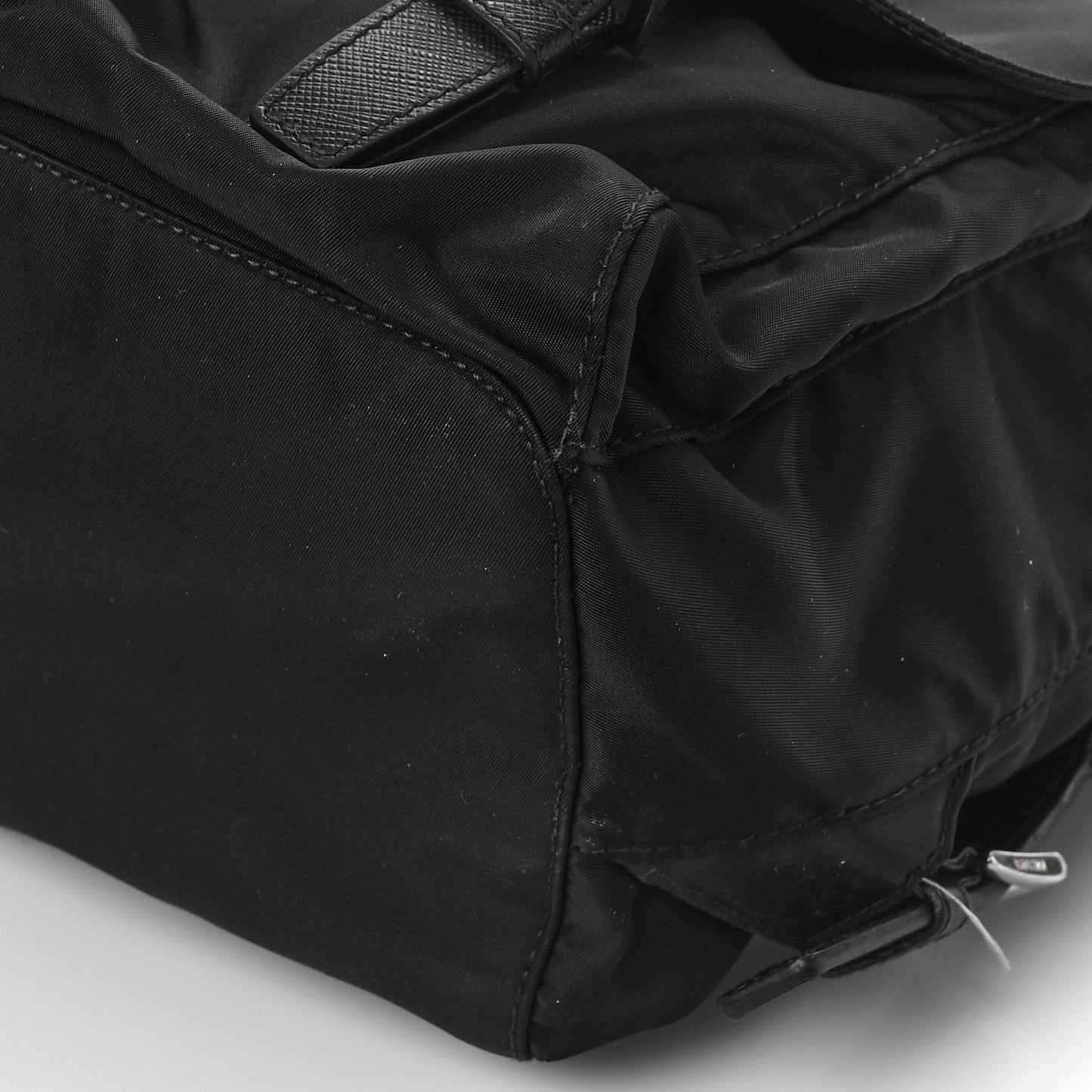 Tessuto Nylon Saffiano Medium Backpack Black