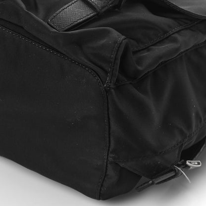 Prada Tessuto Nylon Saffiano Medium Backpack Black 7 of 9